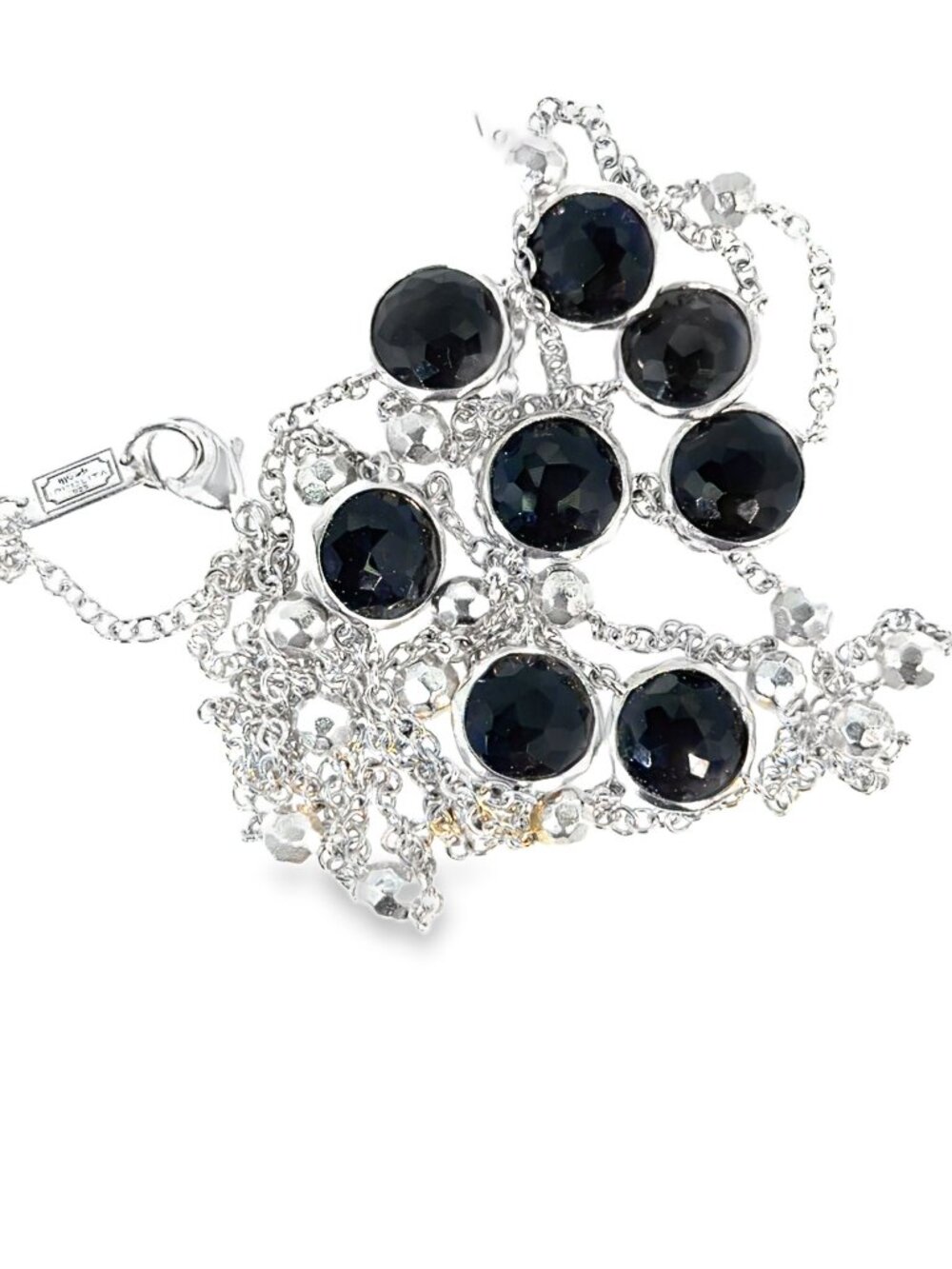 SILVER AND ONYX NECKLACE